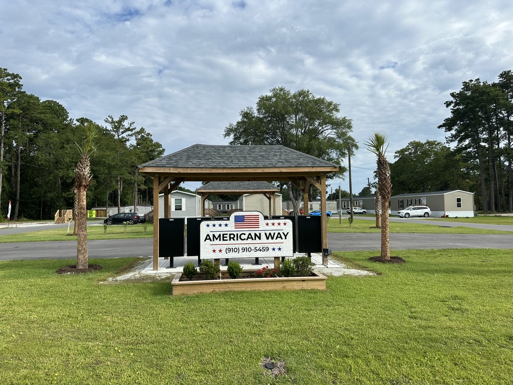 American Way community entrance sign